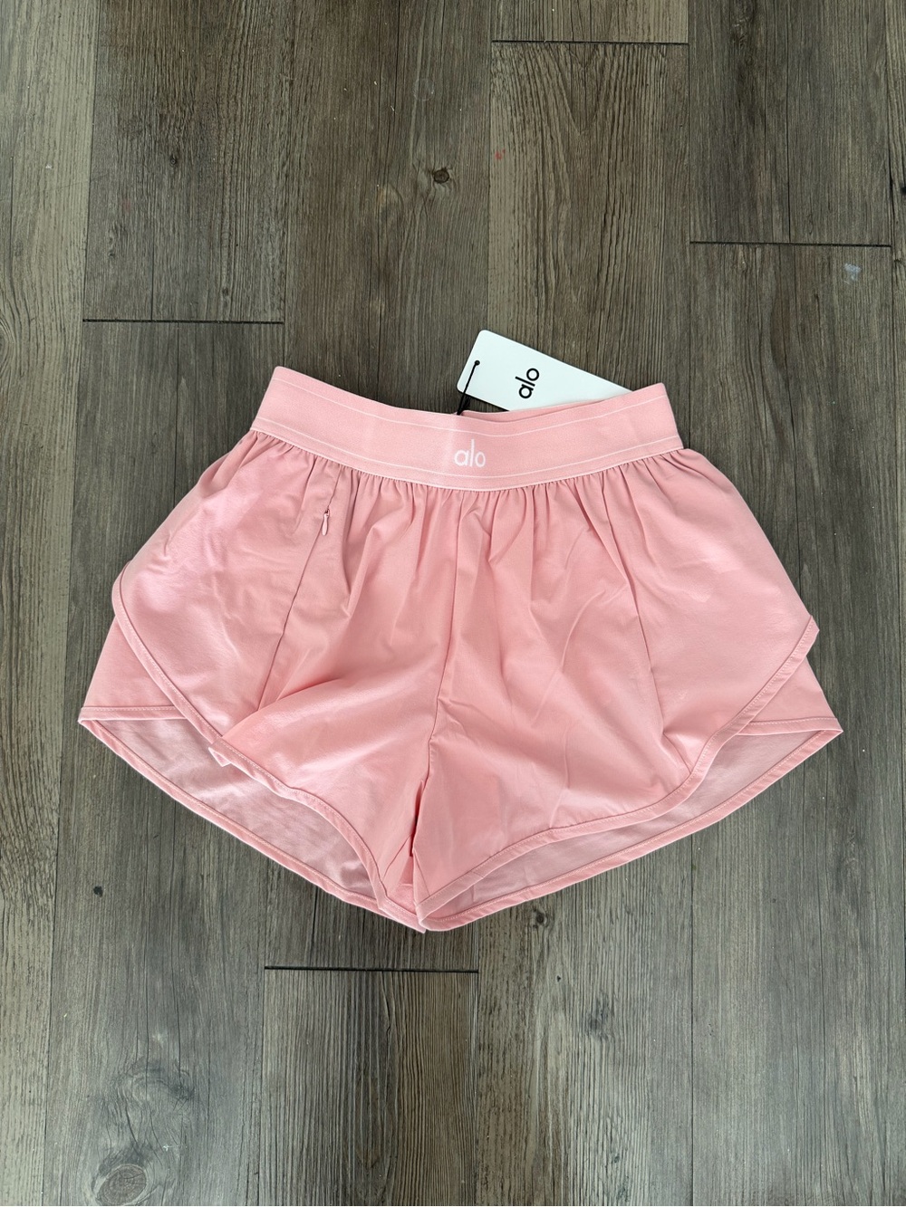 Alo Vintage Pink Match Point Shorts